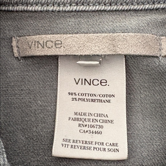 Vince Washed Denim Jean Jacket in Light Grey Casual Boho Layering Size XS/S * - Picture 2 of 12